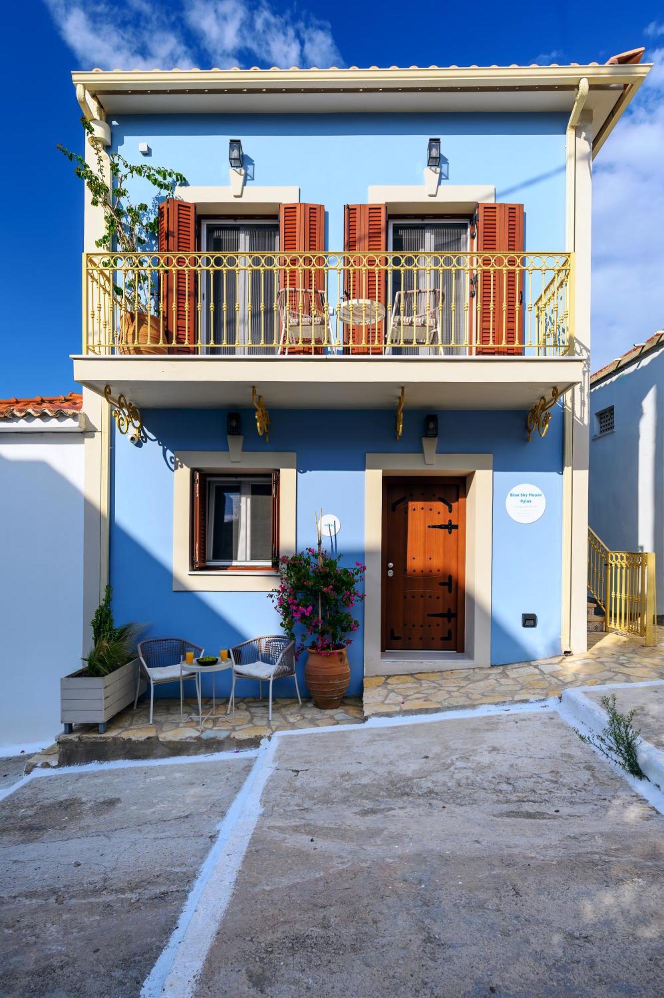 Blue Sky House Aparthotel Pylos Bagian luar foto